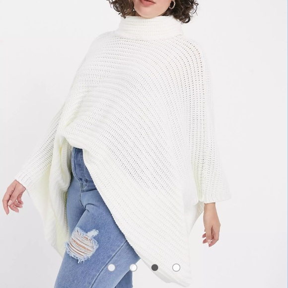 In The Style x Billie Faiers Roll Neck Cape Sweater for ASOS - Picture 2 of 9